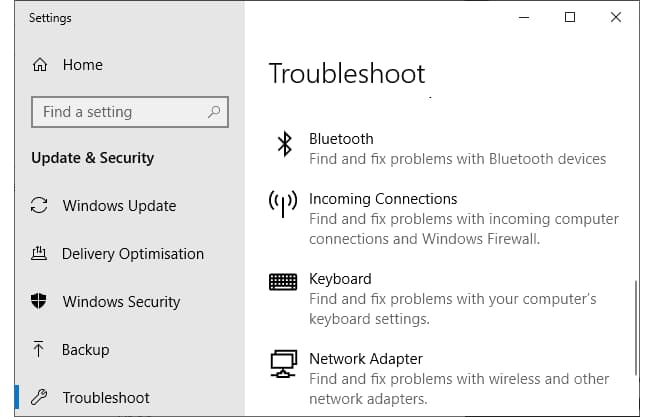 Hardware and Device Troubleshooter Windows 10